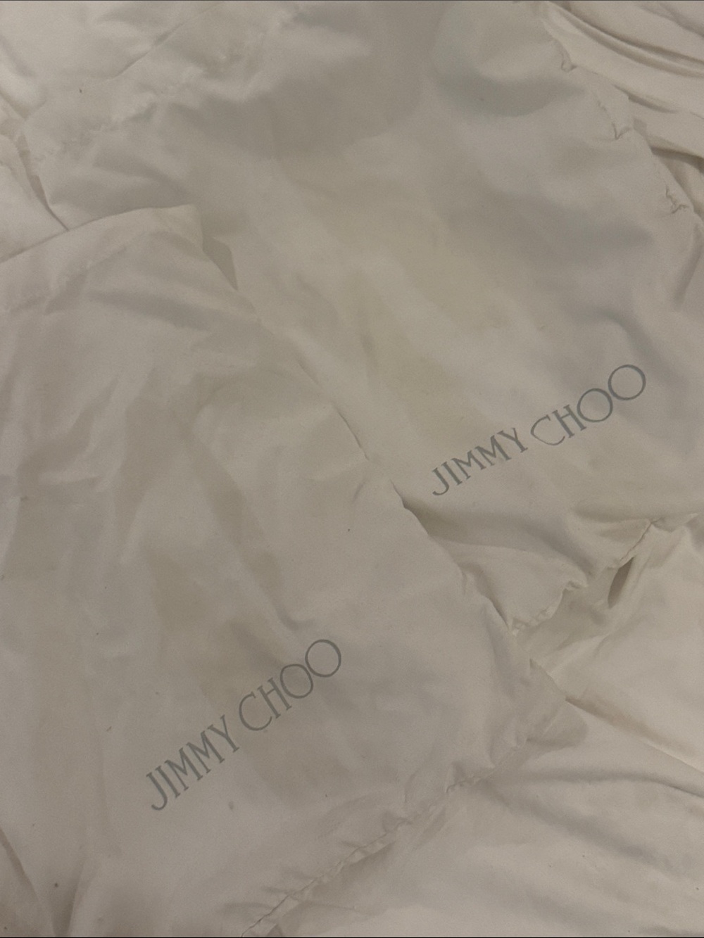 Jimmy Choo Cream Logo Dust Bags Set